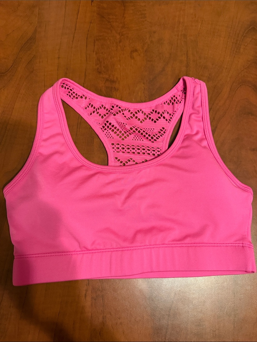 ZYIA Hot Pink bomber bra Lace-Back Racerback Sports